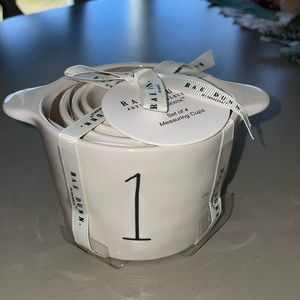 Rae Dunn Plain White Bucket Measuring Cups